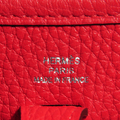 Hermes Taurillon Clemence Evelyne TPM Rouge Pivoine Rose Sakura 11 of 14