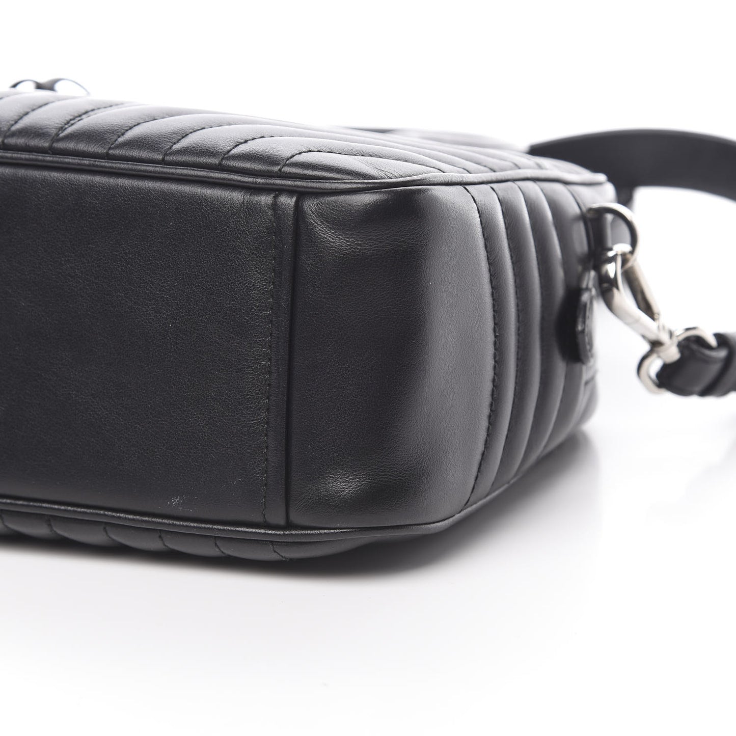 Soft Calfskin Impunture Diagramme Top Handle Crossbody Bag Black