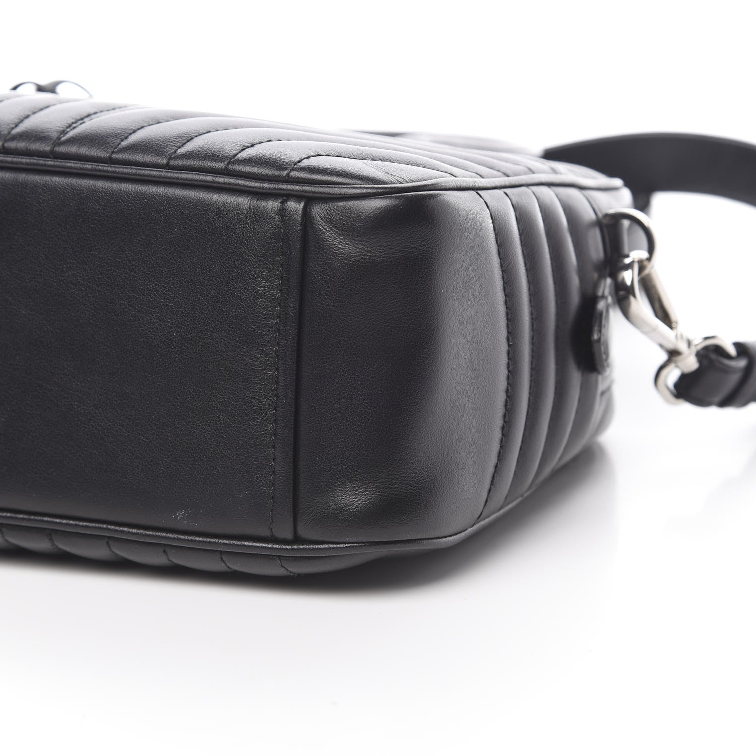 Prada Soft Calfskin Impunture Diagramme Top Handle Crossbody Bag Black 10 of 11