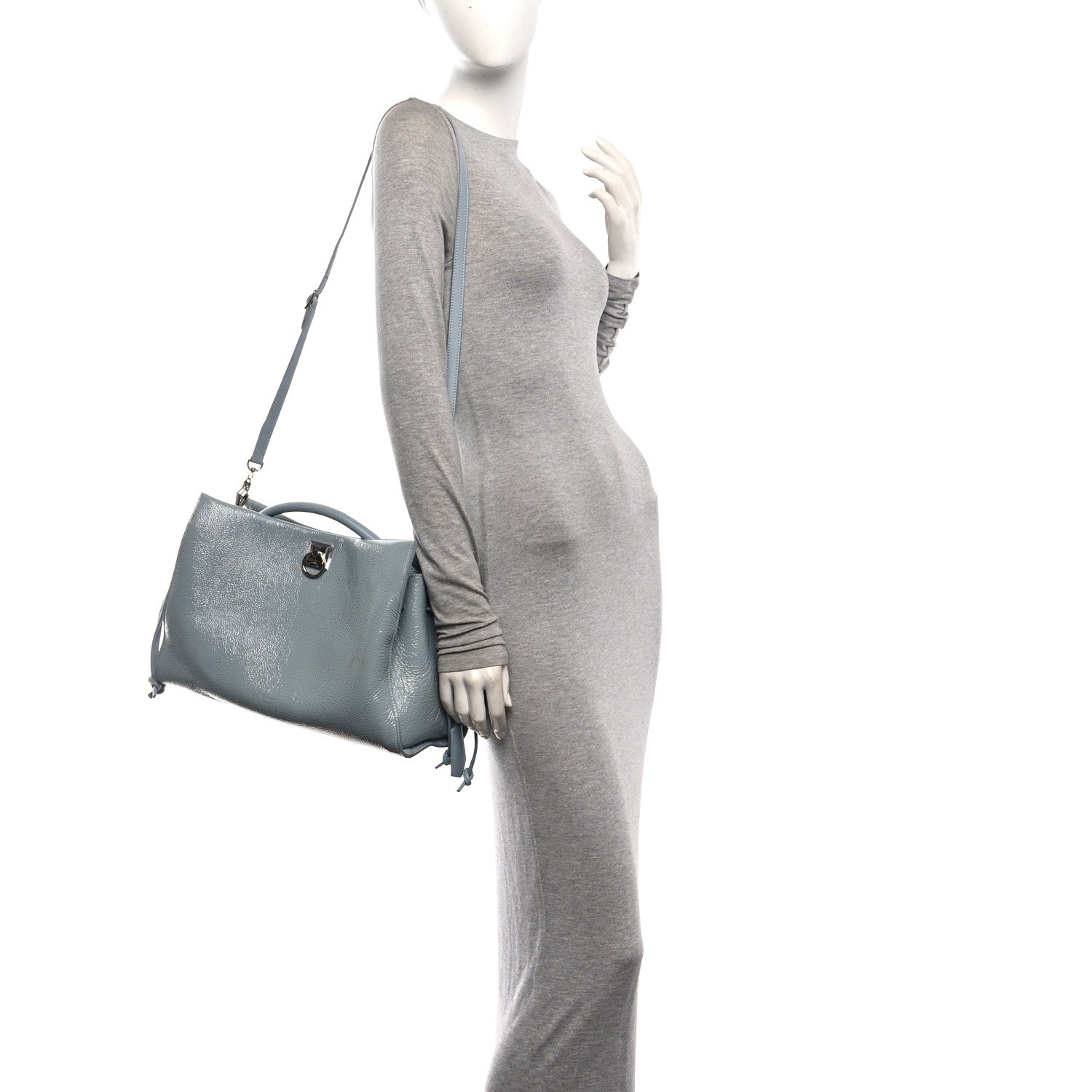 Mulberry Spongy Patent Calfskin Iris Tote Cloud 2 of 11