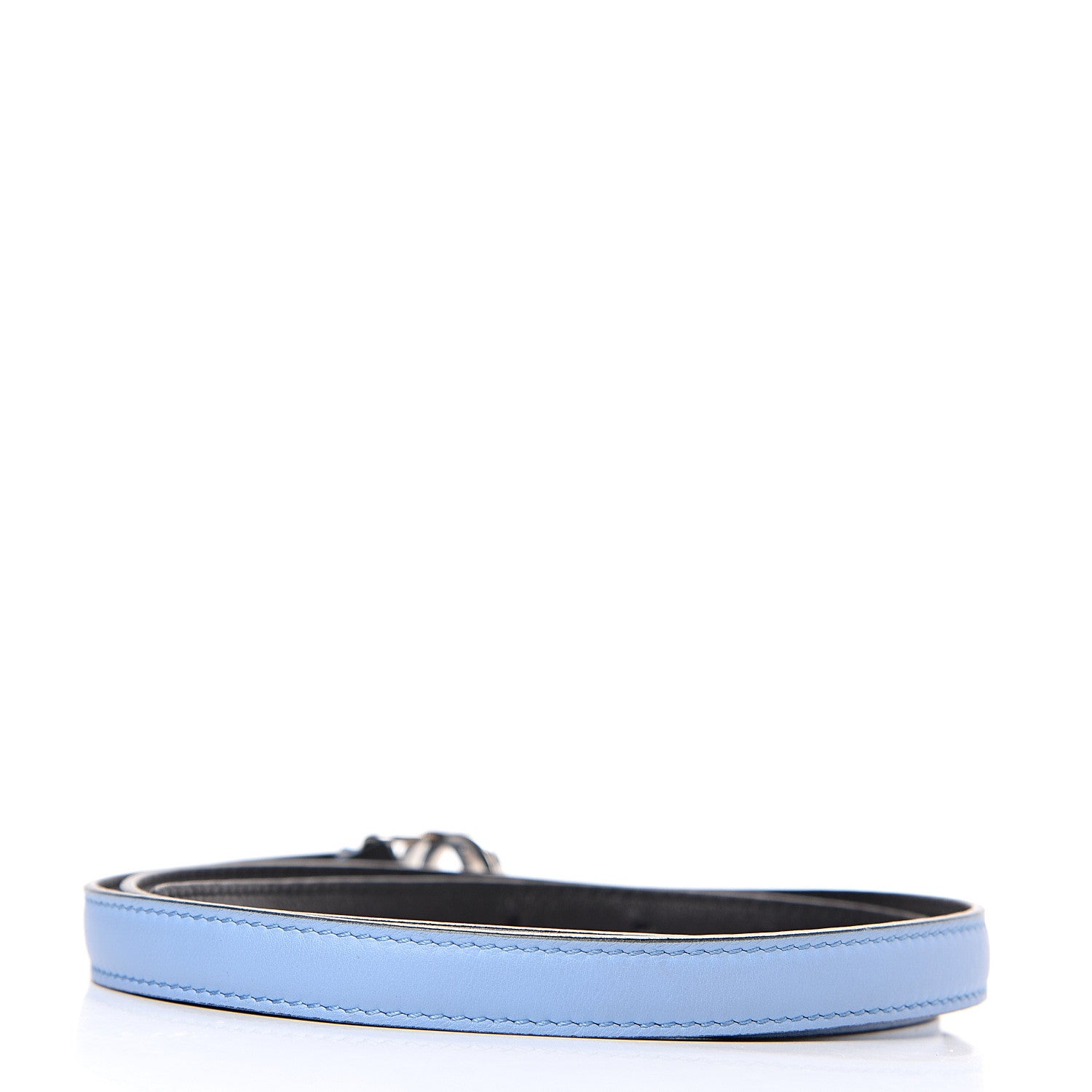 Gucci Moon Calfskin Nickel Interlocking G 20mm Belt 85 34 Porcelain Light Blue 2 of 5