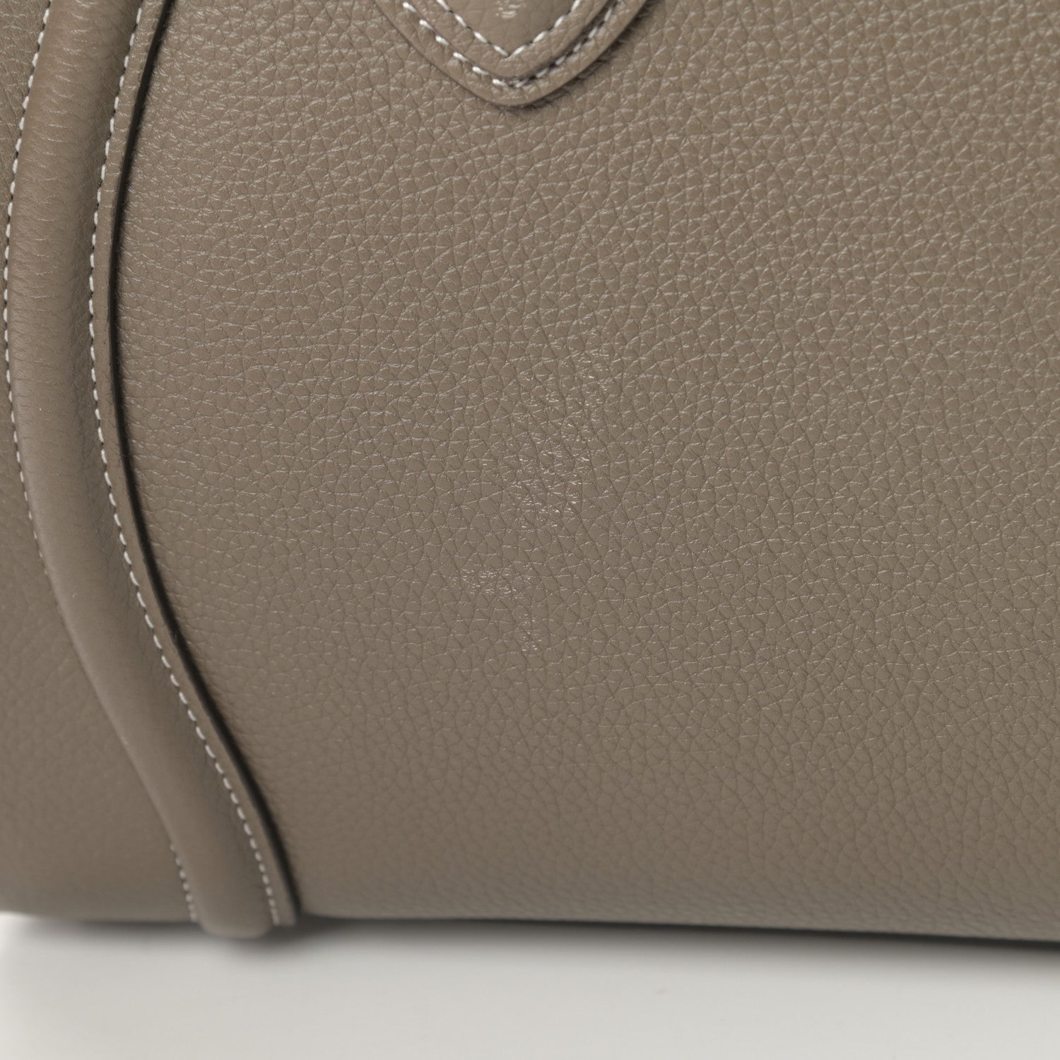 Celine Drummed Calfskin Micro Luggage Souris 14 of 14
