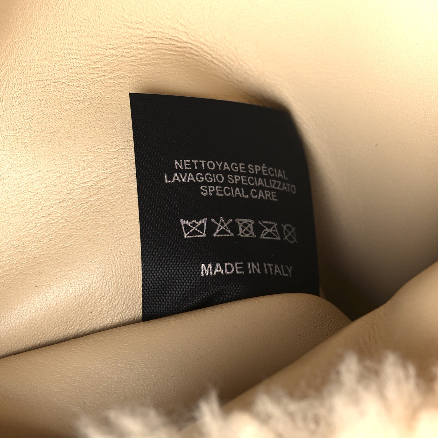 Saint Laurent Lambskin Shearling Monogram Medium Niki Chain Satchel Natural Beige 8 of 12