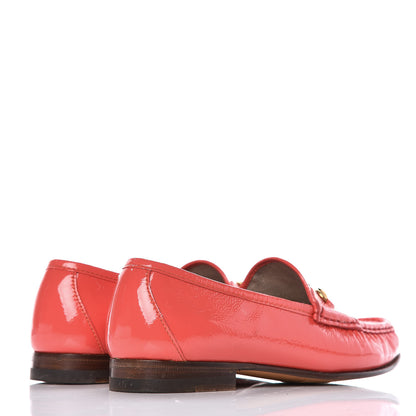 Gucci Patent Womens 1953 Horsebit Loafers 36 Coral 4 of 14