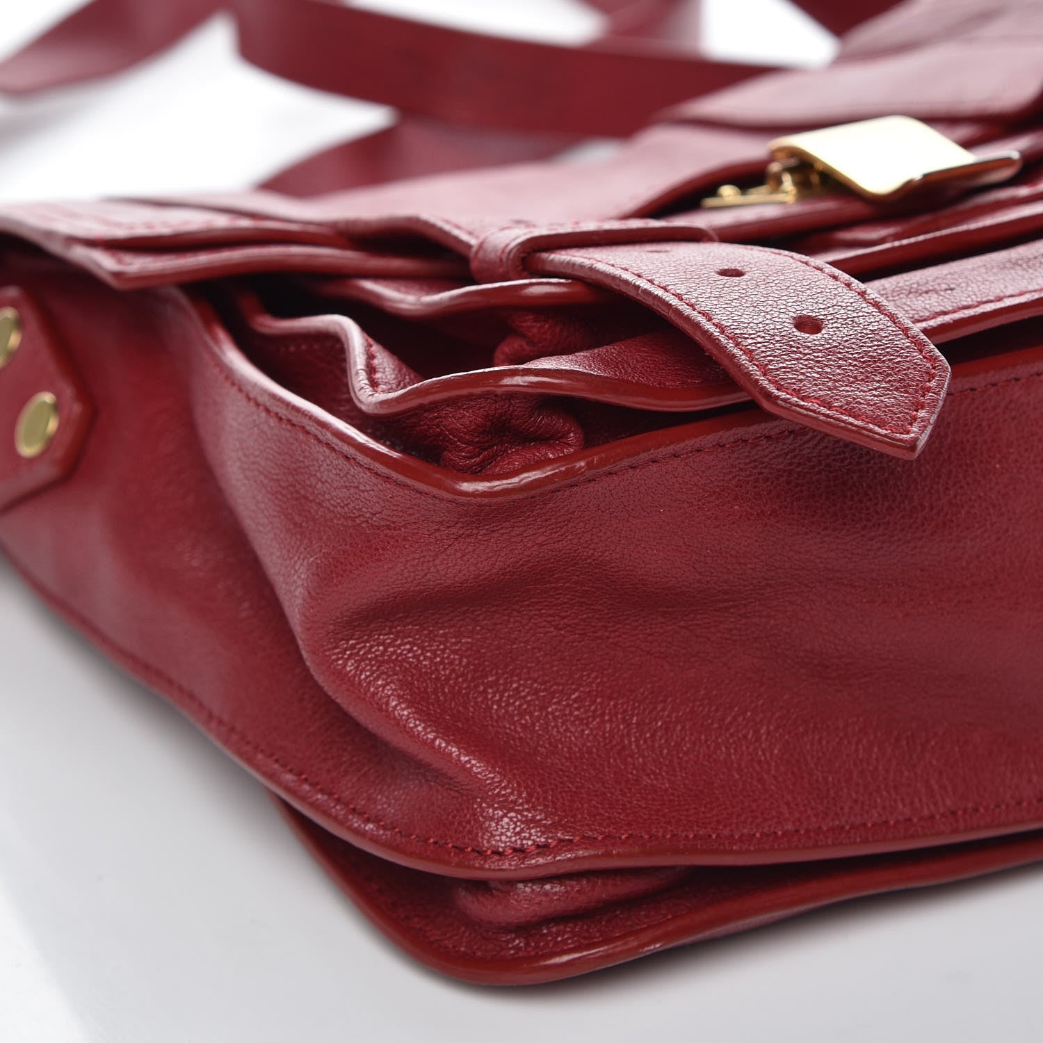 Proenza Schouler Lambskin PS1 Mini Pouch Messenger Bag Burgundy 9 of 11