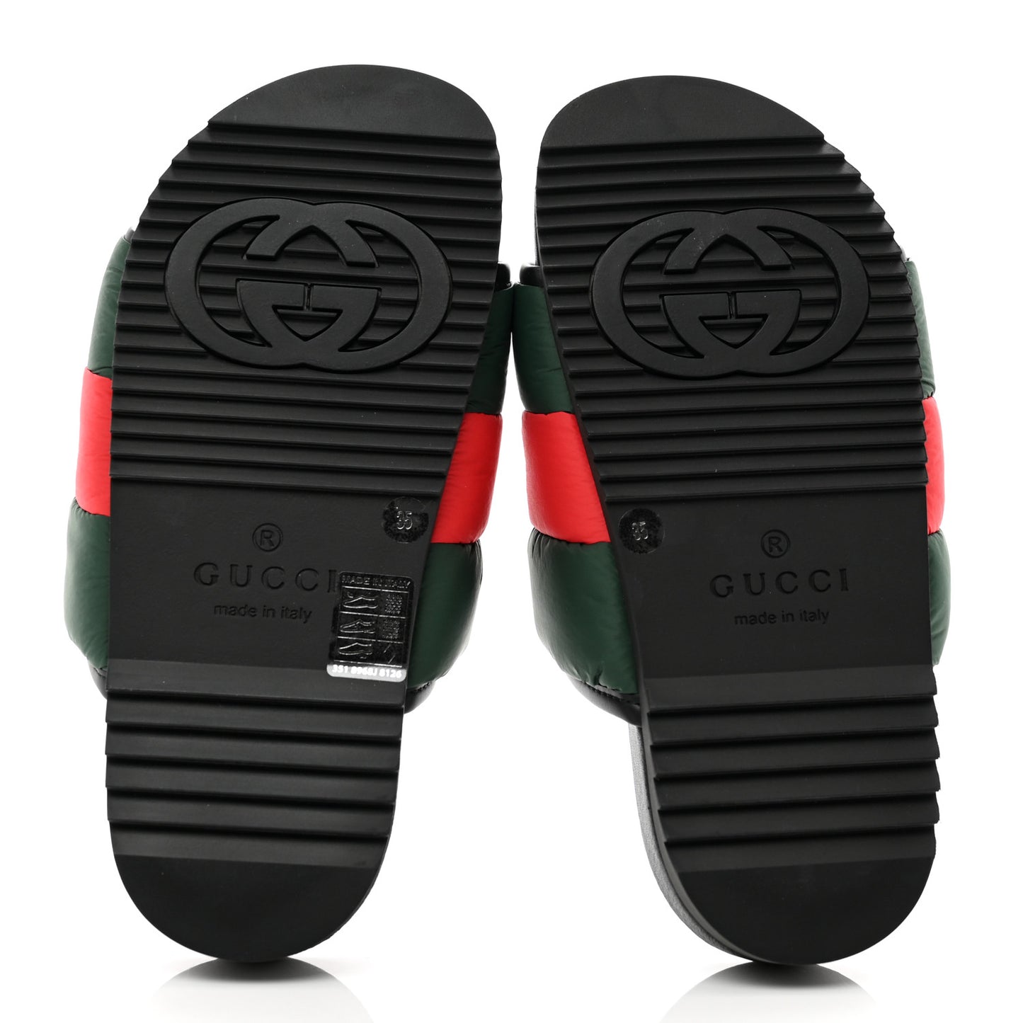 Nylon Web Womens Slide Sandals 35 Black Green Red