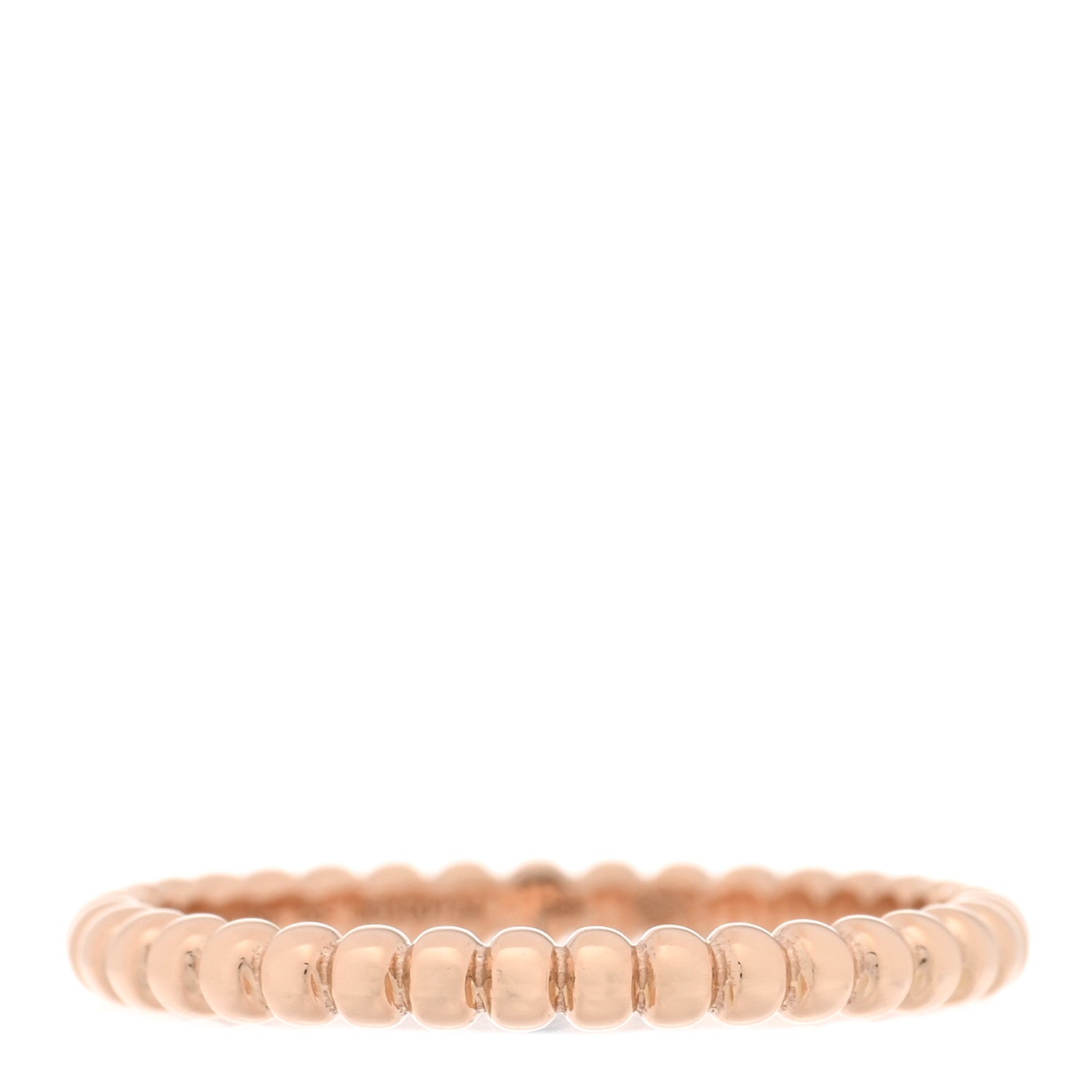 Van Cleef & Arpels 18K Rose Gold Small Perlee Ring 53 6.5 1 of 5