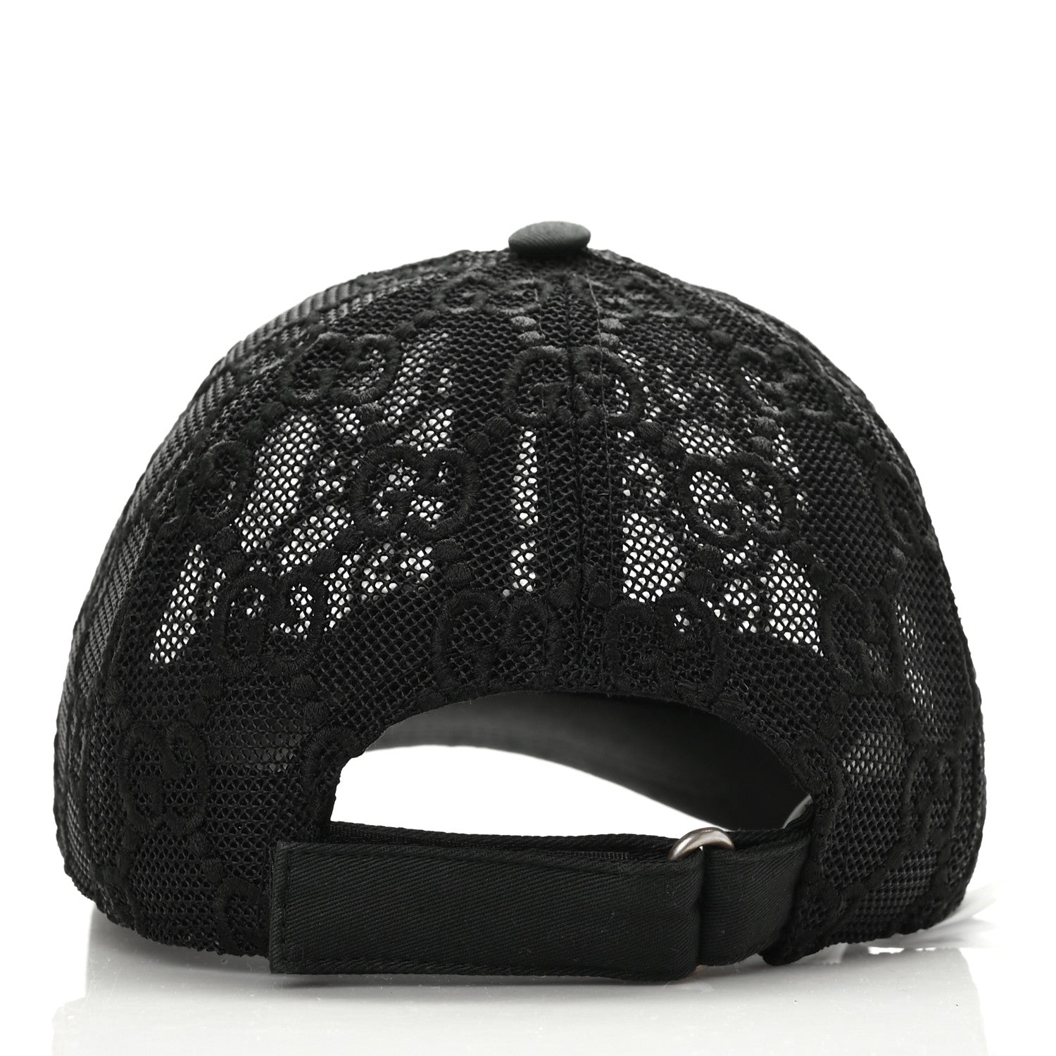 Gucci Mesh GG Monogram Shivali Baseball Hat S Black 5 of 8