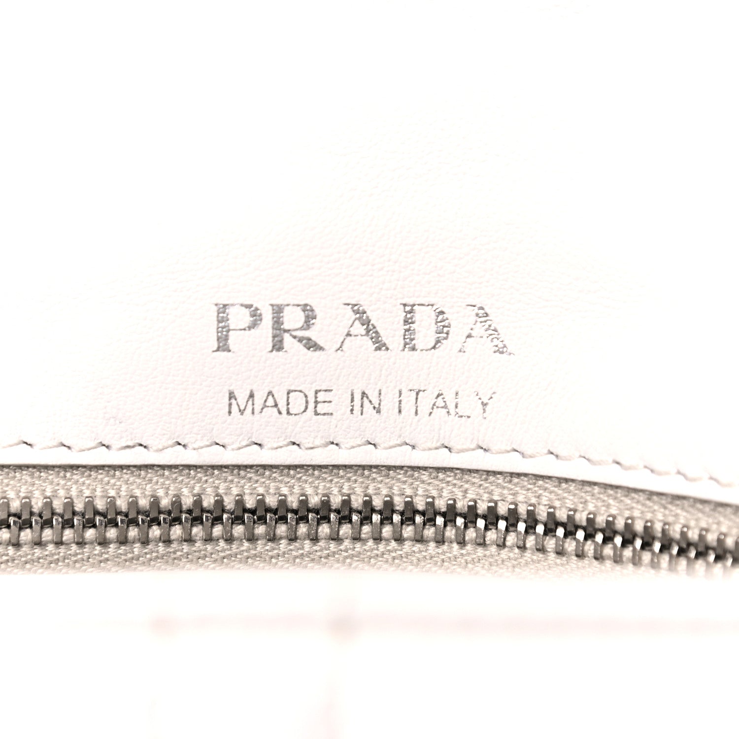 Prada Soft Calfskin Impunture Diagramme Medium Chain Flap Shoulder Bag White 5 of 12