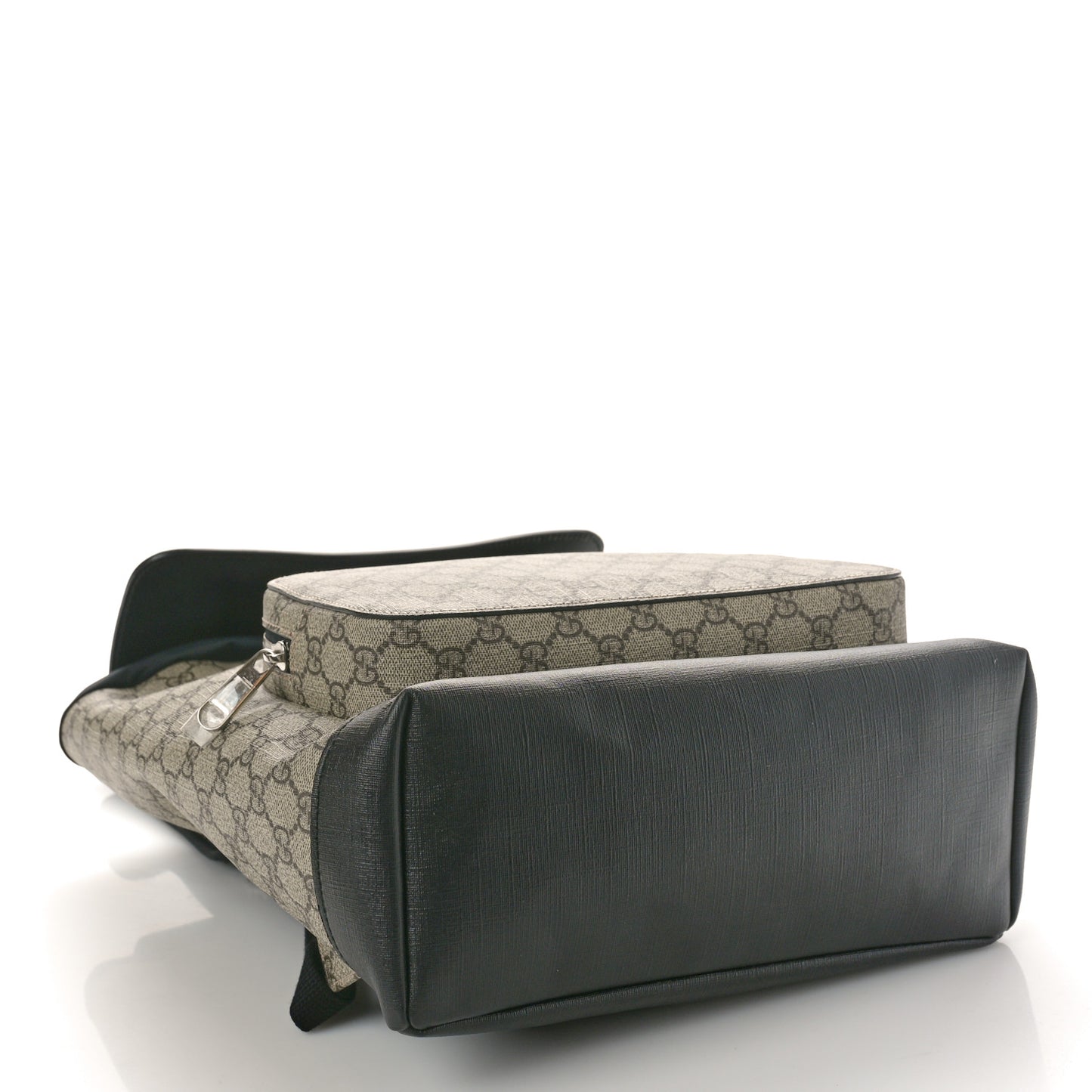 GG Supreme Monogram Single Buckle Backpack Beige Black