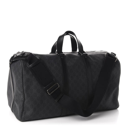 Gucci GG Supreme Monogram Medium Carry-On Duffle Bag Black Grey 2 of 10