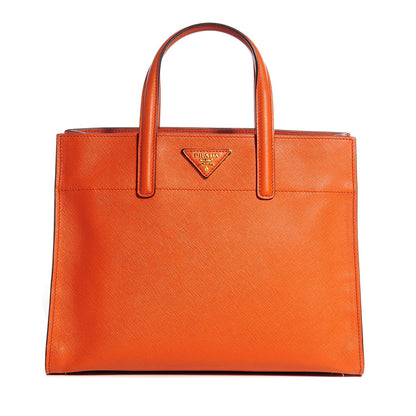 Prada Saffiano Small Soft Tote Papaya 1 of 10