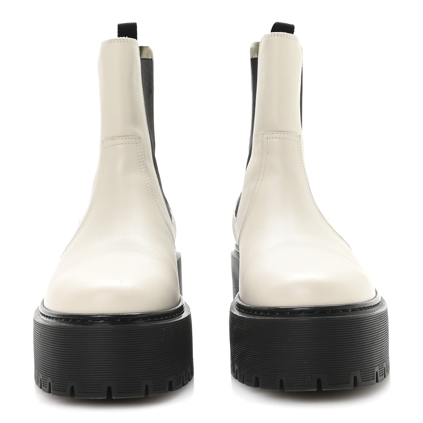 Calfskin Harrow Ankle Boots 38 Beige Glaise