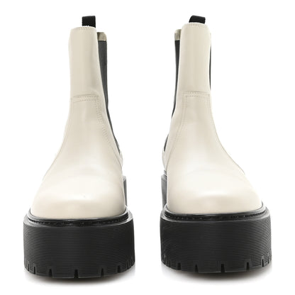 Hermes Calfskin Harrow Ankle Boots 38 Beige Glaise 3 of 8