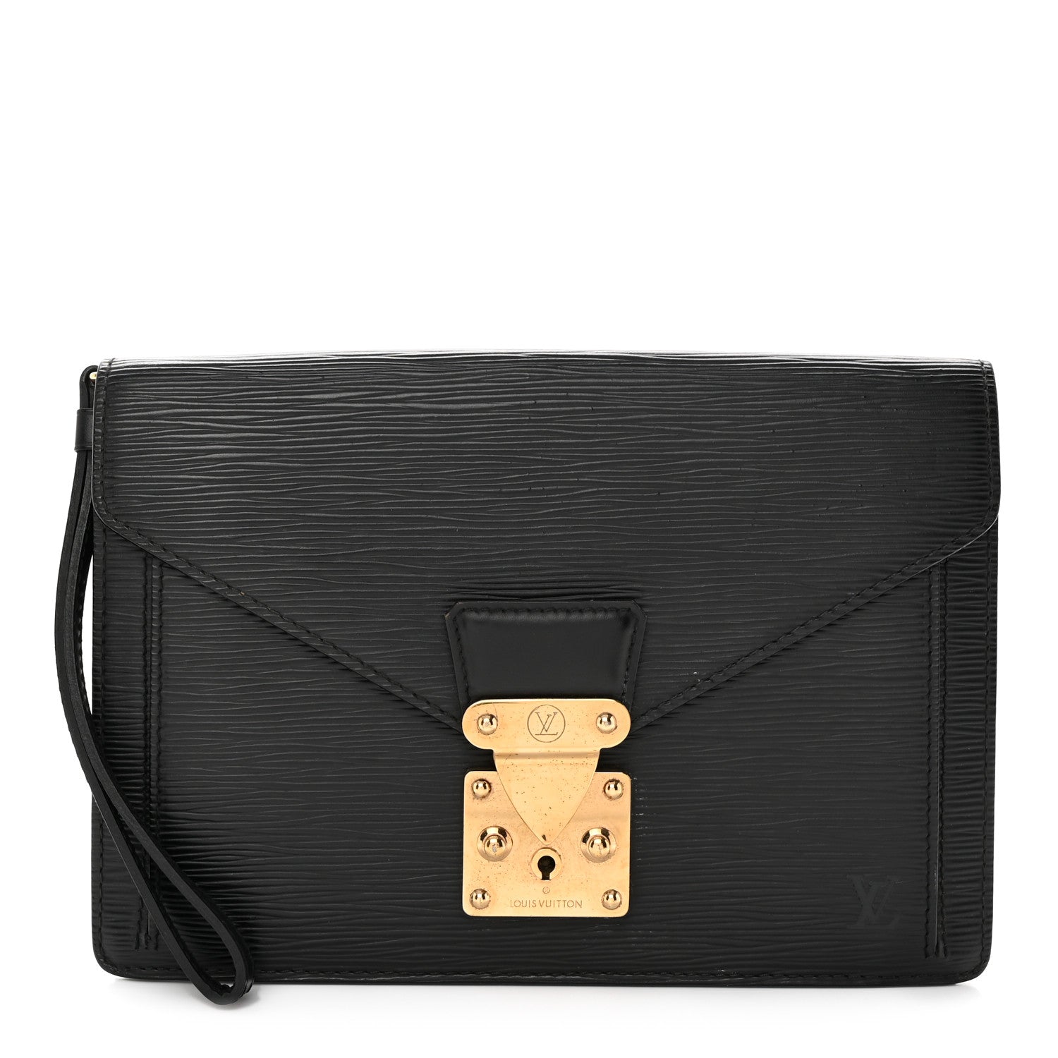 Louis Vuitton Epi Pochette Sellier Dragonne Clutch Black 1 of 15