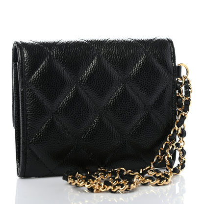 Chanel Caviar Quilted Miss Coco Clutch With Chain Black 3 of 9