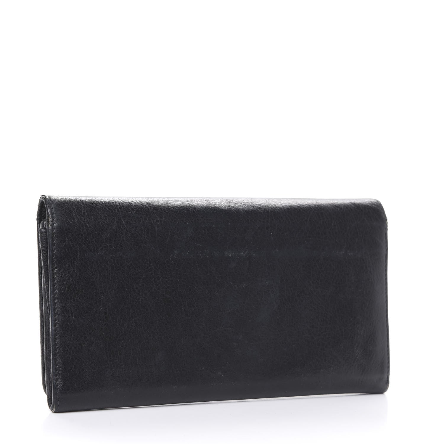 Balenciaga Agneau Giant 12 Gold Hardware Money Wallet Black 3 of 15