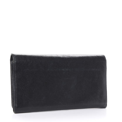 Balenciaga Agneau Giant 12 Gold Hardware Money Wallet Black 3 of 15