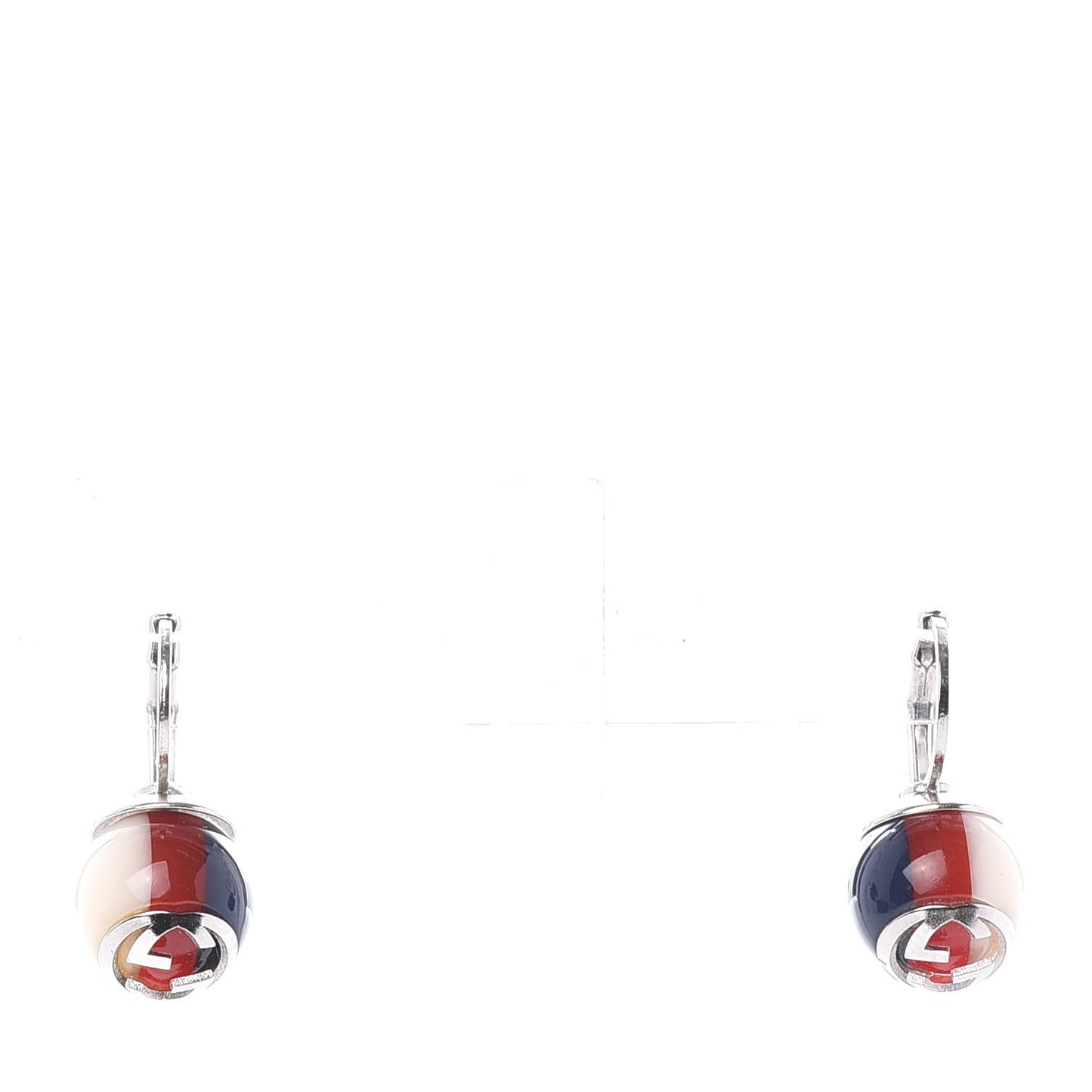 Resin Web Drop Earrings Blue Red