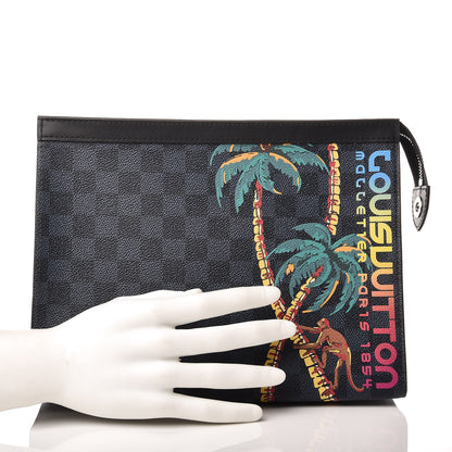 Louis Vuitton Damier Cobalt Jungle Pochette Voyage MM 2 of 10