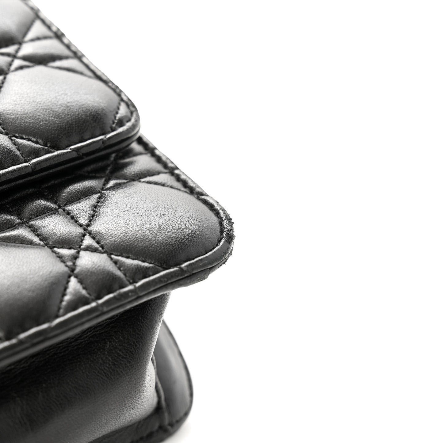 Lambskin Cannage Miss Dior Promenade Pouch Black
