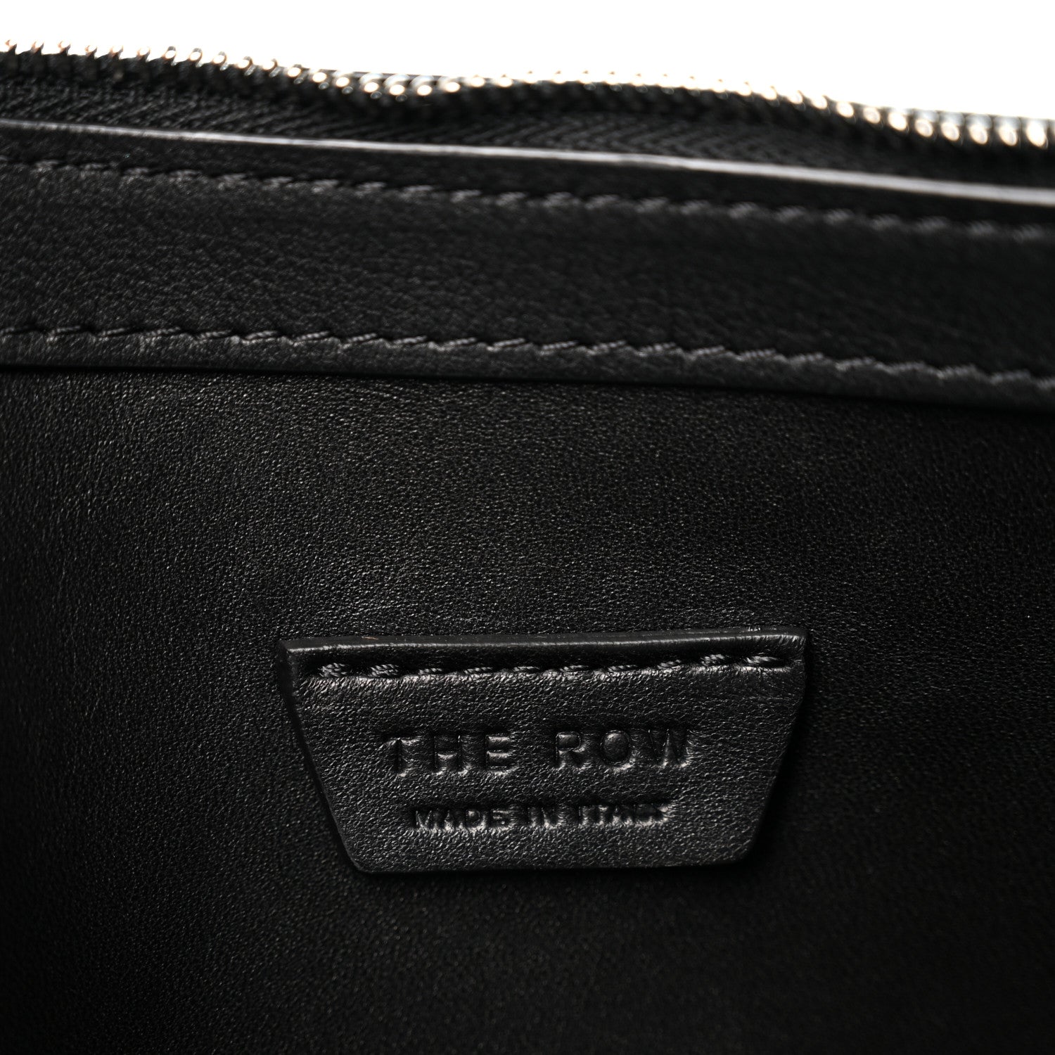 The Row Finely Grained Calfskin Jouvette Bag Black 6 of 11