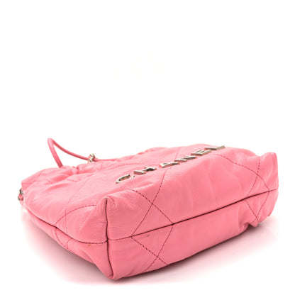 Chanel Shiny Calfskin Quilted Mini Chanel 22 Pink 4 of 11