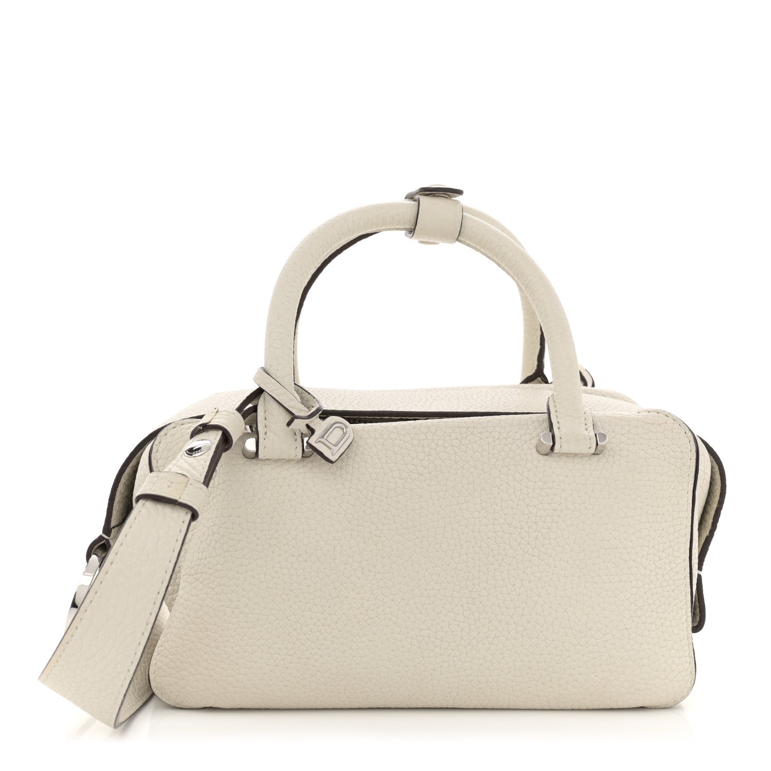 Delvaux Taurillon Soft Mini Cool Box Satchel Ivory 1 of 14