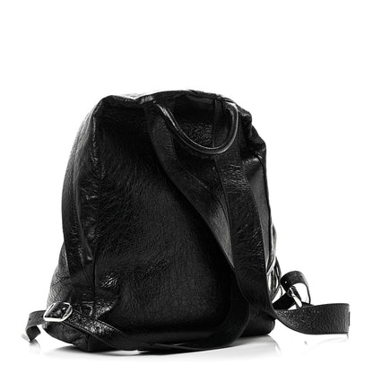 Balenciaga Agneau Classic Silver Hardware Backpack Black 4 of 11
