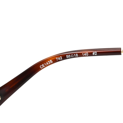 Chloe Rosie Bevelled Round Sunglasses CE143S Gold Gradient Brown 6 of 6