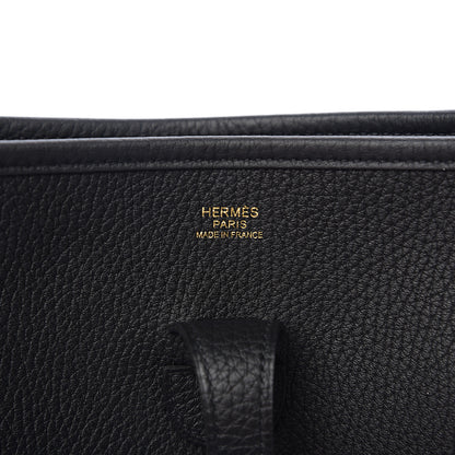 Hermes Taurillon Clemence Evelyne III PM Black 5 of 10