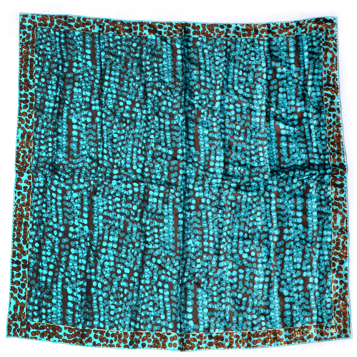 Louis Vuitton Silk Carre Leopard Scarf Blue 3 of 6