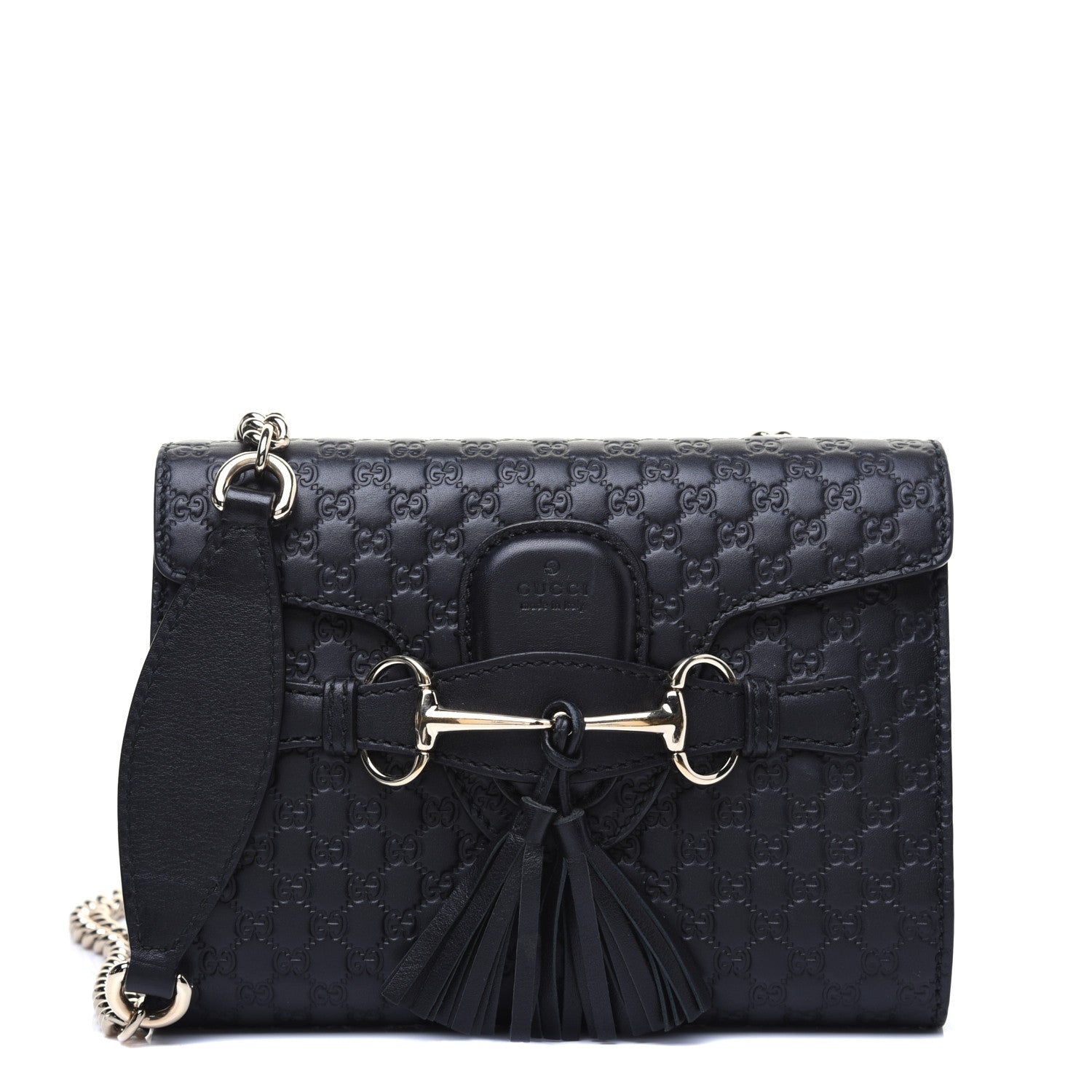 Gucci Microguccissima Mini Emily Shoulder Bag Black 700661 – FASHIONPHILE