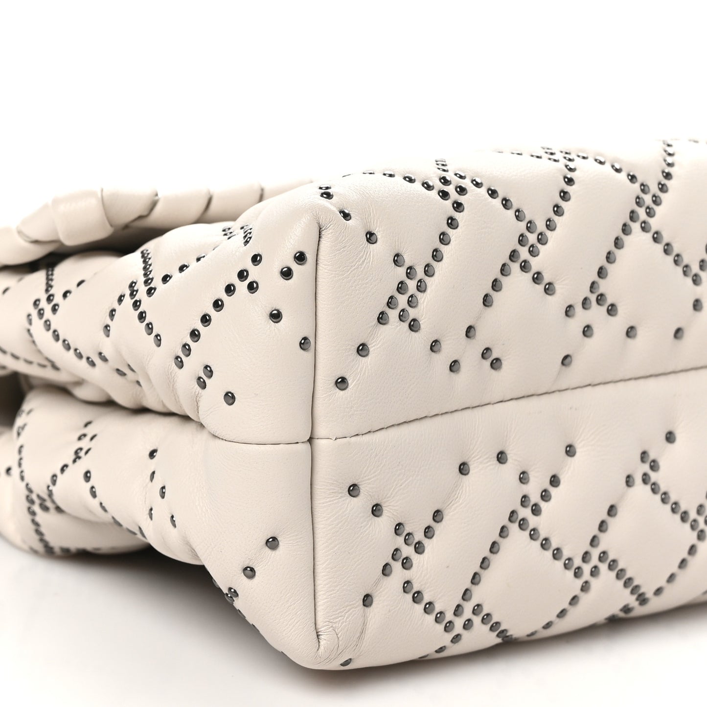 Nappa Intrecciato Microstuds Small Olimpia Shoulder Bag Plaster