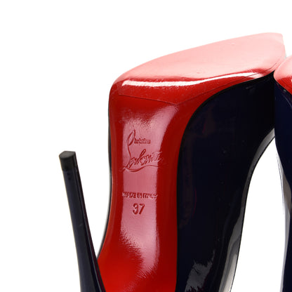 Christian Louboutin Patent Pigalle Follies 100 Pumps 37 China Blue 7 of 8