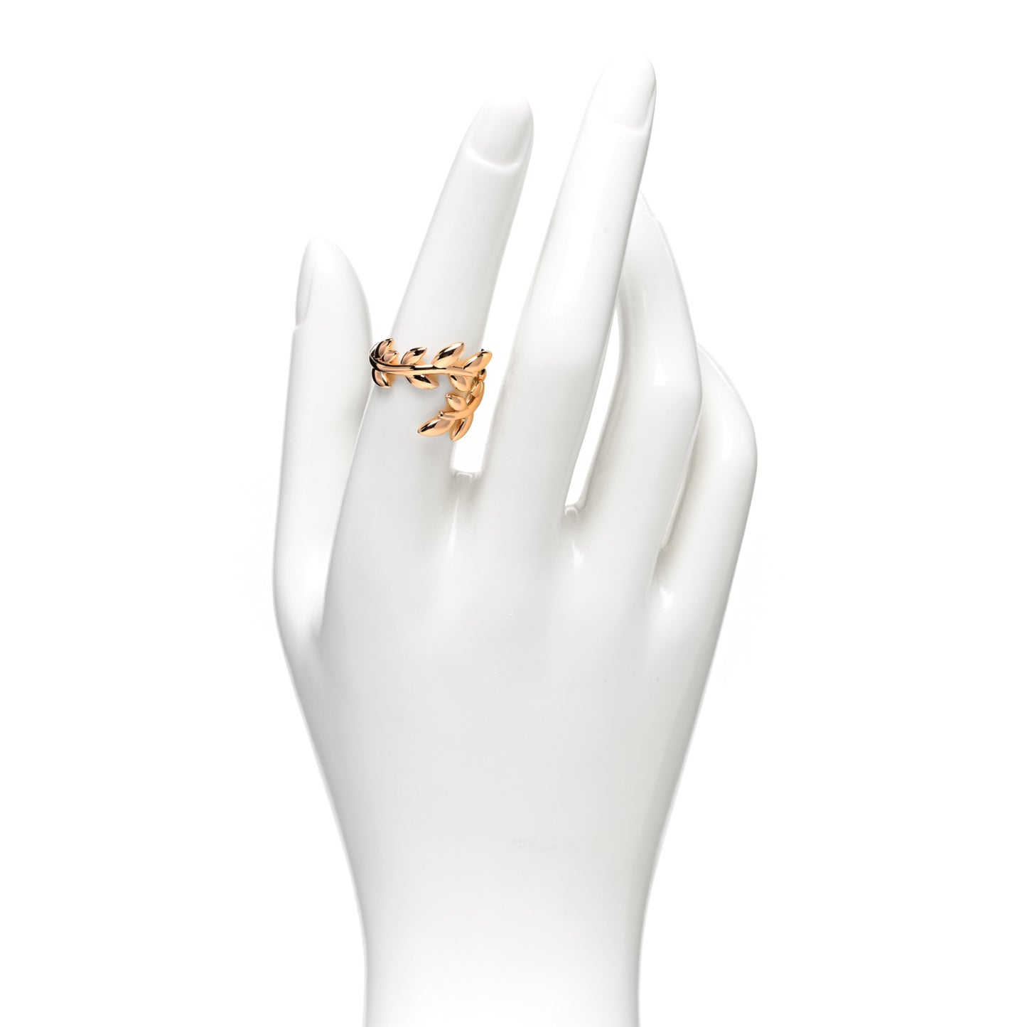 18K Yellow Gold Paloma Picasso Olive Leaf Bypass Ring 52 6