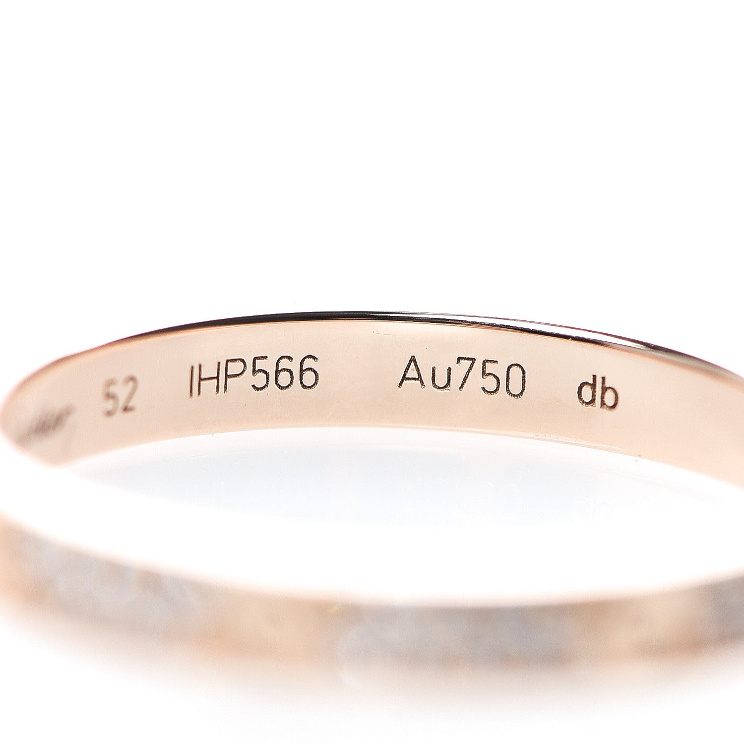 Cartier 18K Pink Gold Diamond 2.6mm LOVE Paved Band Ring 52 6 4 of 5