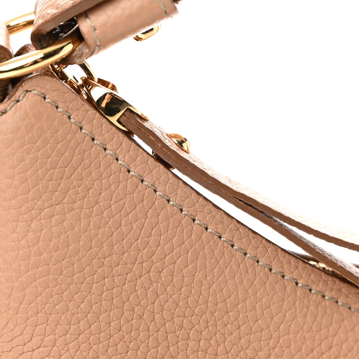 Salvatore Ferragamo Calfskin Fanisa Gancini Hobo Natural 15 of 16