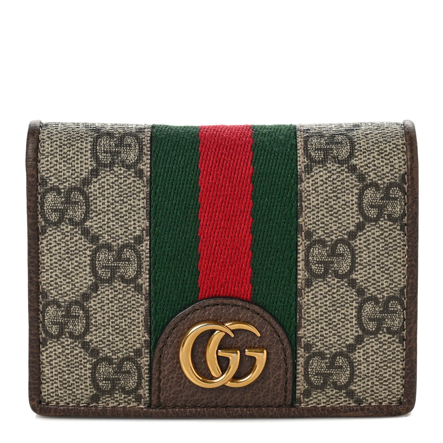 Gucci X DISNEY GG Supreme Monogram Web Three Little Pigs Ophidia Card Case Wallet Beige New Acero 1 of 6