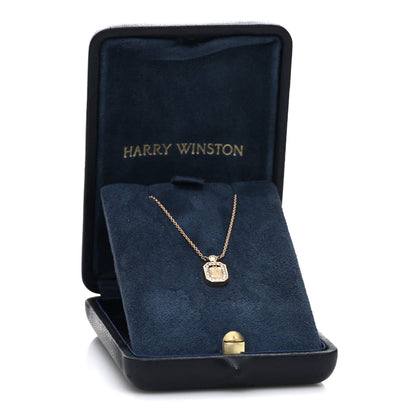 Harry Winston 18K Rose Gold Diamond HW Logo Pendant Necklace 5 of 5