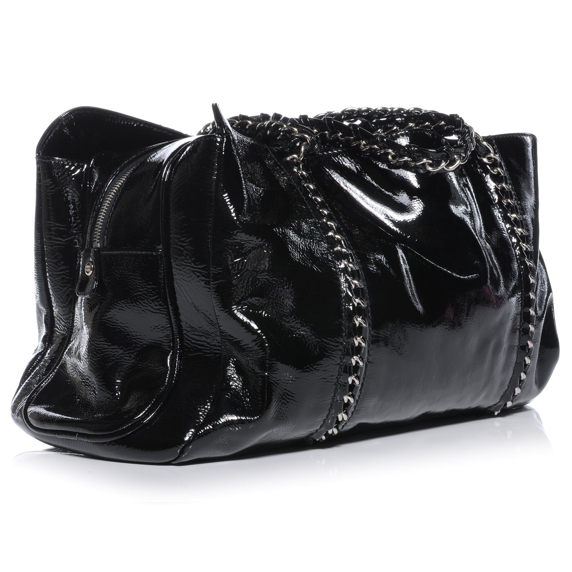 Chanel Patent Calfskin Large Luxe Ligne Tote Black 3 of 10