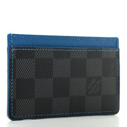 Louis Vuitton Damier Graphite Card Holder Blue 3 of 7