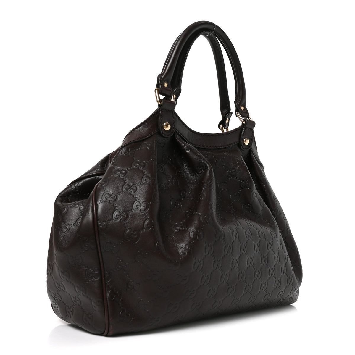 Guccissima Medium Sukey Tote Chocolate
