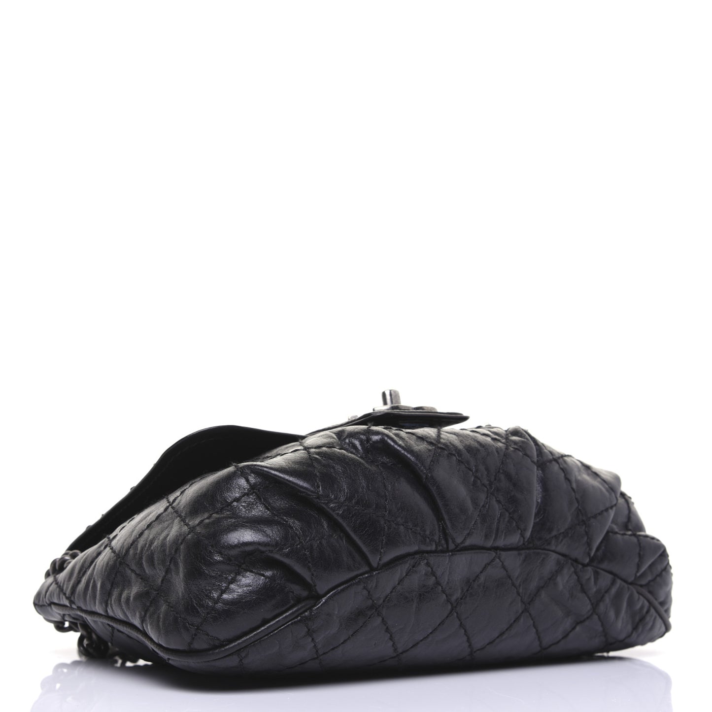 Caviar Aged Calfskin Medium Bubble Graphic Messenger Bag Black