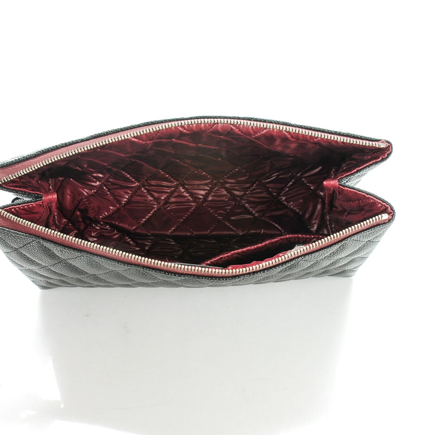 Caviar Quilted Cosmetic Case Black
