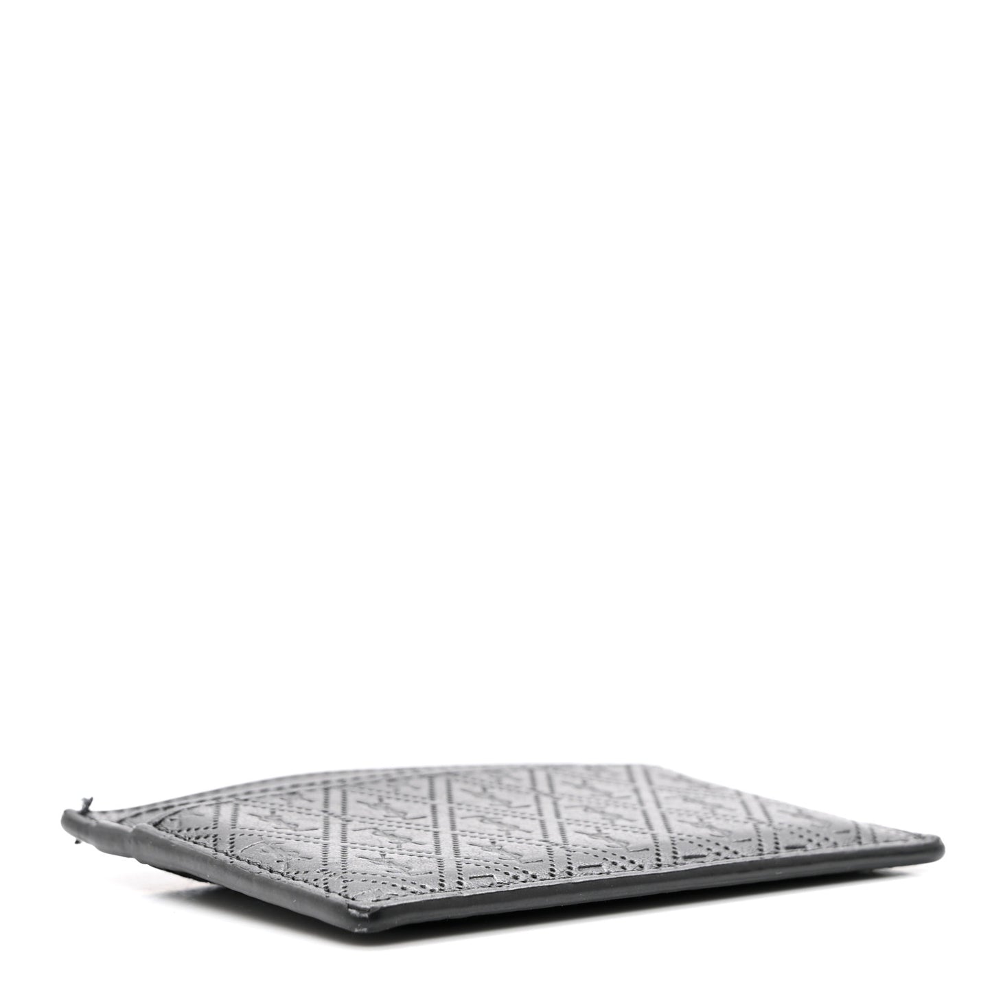 Monogram Embossed Card Case Black
