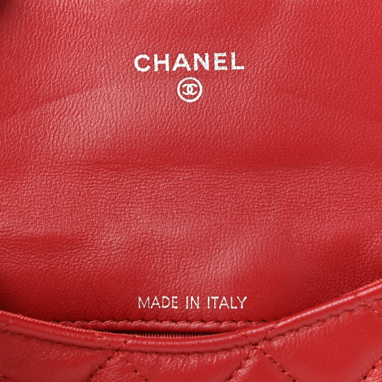 Chanel Lambskin Quilted Coin Purse Red 6 of 8