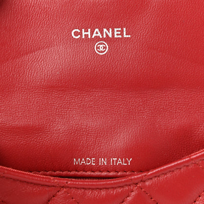 Chanel Lambskin Quilted Coin Purse Red 6 of 8