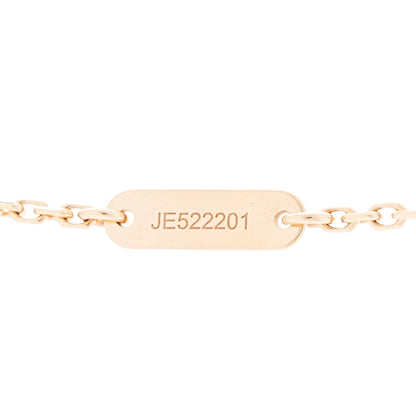 Van Cleef & Arpels 18K Rose Gold Diamond Pink Porcelain Vintage Alhambra Pendant Necklace 4 of 5