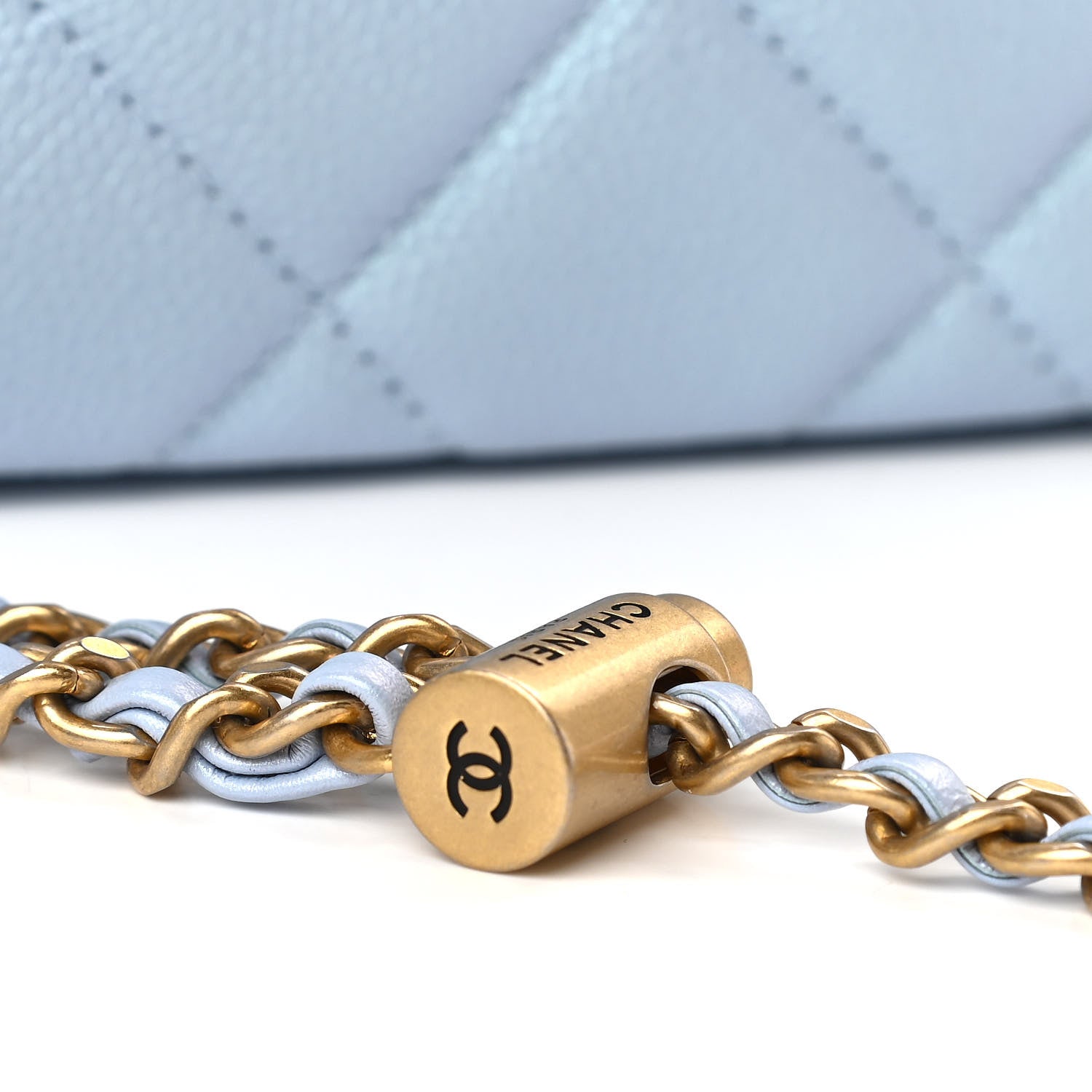 Chanel Iridescent Caviar Quilted Mini My Perfect Flap Light Blue 11 of 11